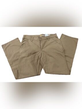 Carhartt Womens Pants 16 Tall 102080 Rugged Flex Loose Fit Canvas Work Khaki NWT